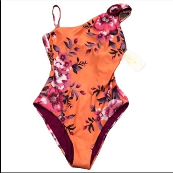 NWT Becca by Rebecca Virtue In Full Bloom Arabella 1 Piece Swimsuit NWT - Size M - Picture 8 of 9